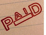 'paid' stamp
