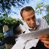 man at mail box