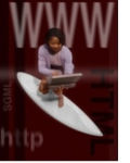 Woman web surfing